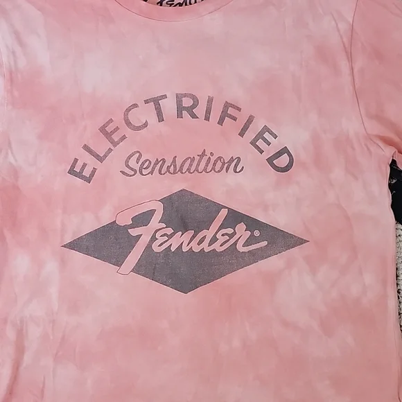 Lucky Brand Pink Fender Tie Dye Tee Size XS - Picture 4 of 7